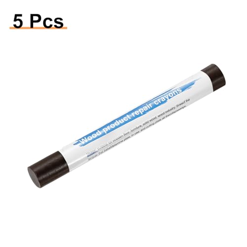 HARFINGTON 5pcs Wood Filler Sticks Wooden Wax Touch Up Furniture Repair Crayons for Scratch Hole Wood, Deep Brown B - color: Deep Brown B