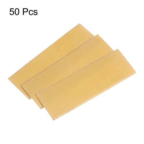 HARFINGTON 50pcs Micro Sander Paper 400 Grit 3.5x1.2 Inch Mini Sanding Sheets Strips Hook Loop Sandpapers for Wood Metal Small Projects Tight Spaces Polish Work - size: 400 Grit