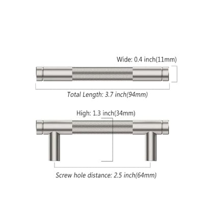 Asidrama 10 Pack 2.5 Inch(64mm) Brushed Nickel Cabinet Pulls Heavy-Duty Solid Kitchen Cabinet Handles Satin Nickel Drawer Hardware for Bathrooms Cupboard - color: Brushed Satin Nickel, size: 2.5" Hole Center, style: 10 Pack