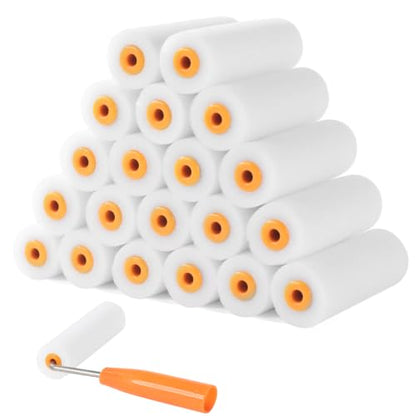 Foam Paint Roller Covers 4 Inch x 3/8 Inch Nap 20 Pack