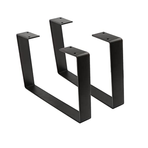 Osring 8 Inch Coffee Table Legs U-Shaped, 2pcs Metal Furniture Leg, Black - size: 8 Inch