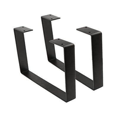 Osring 8 Inch Coffee Table Legs U-Shaped, 2pcs Metal Furniture Leg, Black - size: 8 Inch