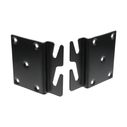 Mcredy Bed Rail Brackets, Heavy Duty Black Bed Frame Hooks, 5-Hole, 4Pcs - size: Black, 4 pieces