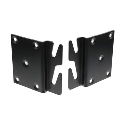 Mcredy Bed Rail Brackets, Heavy Duty Black Bed Frame Hooks, 5-Hole, 4Pcs - size: Black, 4 pieces