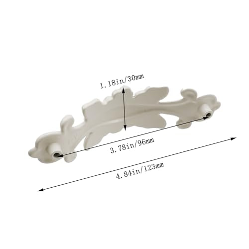 2Pcs Euro Rose Decorative Cabinet Pull Handles Ivory Drawer Pull