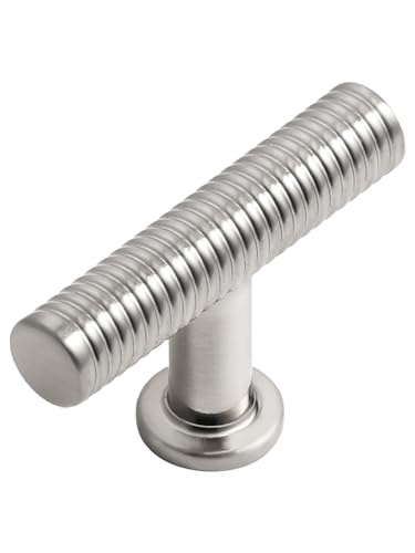 10 Pack Brushed Nickel Cabinet Knobs Silver Drawer Pulls Kitchen Cupboard Bathroom Dresser Cabinet Hardware Spiral Zinc Alloy - size: Knob, style: 10 Pack