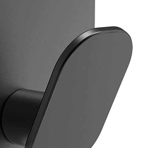 DELITON Black Towel Hooks 6 Pack, Stainless Steel Self Adhesive Wall Hooks - color: Black-A-6