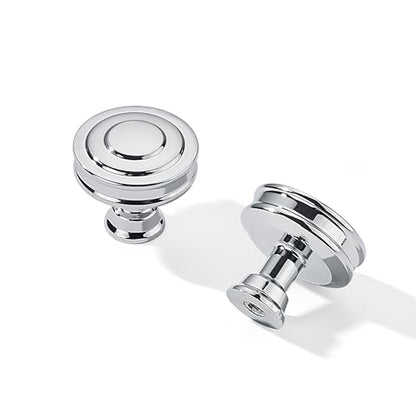 khtumeware 10 Pack 1-1/4 Inch(32mm) Polished Chrome Round Cabinet Knobs Heavy Duty Soild Cabinet Knobs Kitchen Cabinet Hardware for Cupboard Drawer Handles - color: Polished Chrome, size: 1-1/4"(32mm)Diameter