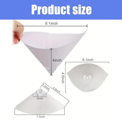 100PCS 100 Micron Paint Filter Strainers Paper Cone- Fine Nylon Mesh Paint Mixing Cup Strainer- Disposable Funnel Filter Spray Gun Sprayer Accessory Car Body Repair Paint Tools & Equipment
