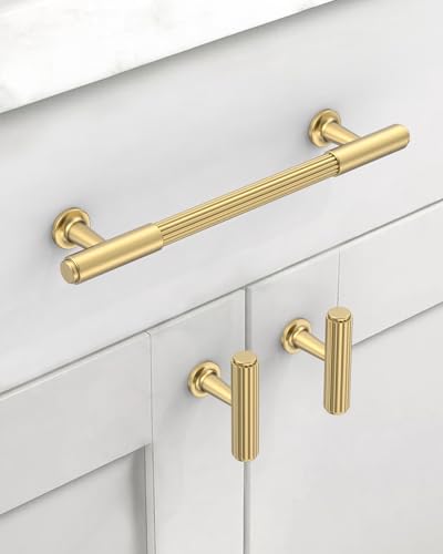 Champagne Bronze Cabinet Knobs Drawer Pulls 10 Pack - color: Champagne Bronze, size: T-Knob