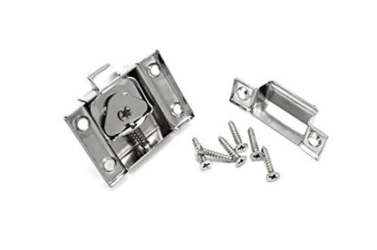 Cabinet Latch Polished Nickel Finish Country Furniture Cupboards Modern Cabinetry Excellent Antique Reproduction
