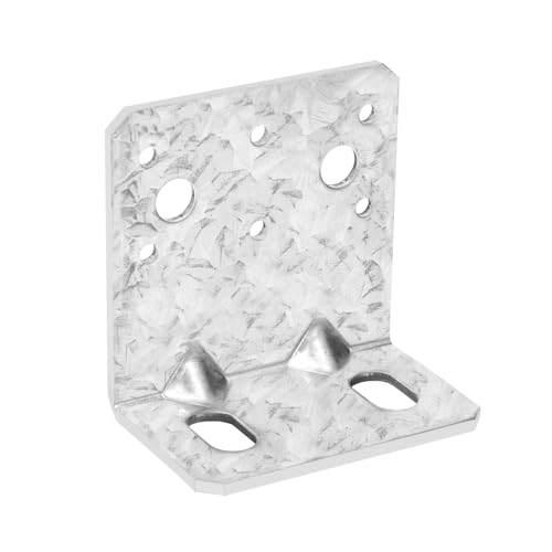 6 Pack Corner Bracket Heavy Duty L Brackets for Wood HDG Angle Brackets Versatile Corner Brace with Reinforing Ribs and Adjustable Sloted Holes, Anti-Rust, 2.8MM Thickness, 3.15x3.15x2in - size: 3.15x3.15x2.0in