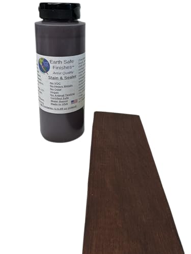 Earth Safe Finishes Wood Stain & Sealer, Durable, Non Toxic, No VOC, Water Based, Made in USA (Mahogany, 16oz) - color: Mahogany, size: 16 oz