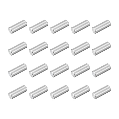 uxcell 60Pcs M3 x 8mm 304 Stainless Steel Dowel Pin, Cylindrical Shelf Support Peg Pin Parallel Pin Fastener for Mechanical Manufacturing, Industry, Furniture Installation, Silver - size: M3x8mm