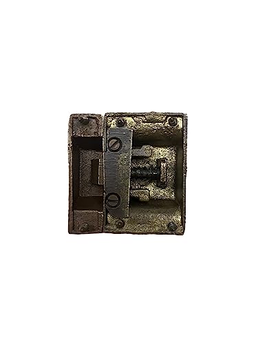 A29 Cabinet Latch, Solid Brass, Antique Brass, Windsor Knob - color: Antique Brass-D
