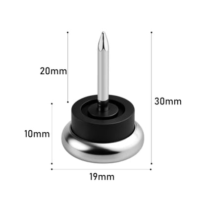 TOVOT 20PCS Furniture Chair Glide Nail-On Metal Glides for Carpet Floors (19mm) - size: 19mm