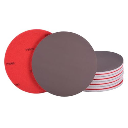 10Pcs 6 Inch Hook and Loop Sponge Sanding Disc, 3000 Grit - size: 6 Inch 3000 Grit