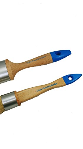 Essential Chalk Furniture Paint Brush Set: Small Detailing & Medium Boar Bristle Brushes: Perfect for Chalk Paint & Detail Work 2-Pack