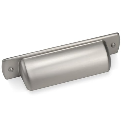 10 Pack 2.5 inch(64mm) Brushed Satin Nickel Kitchen Cabinet Handles Cabinet Cup Pulls Sliver Drawer Cup Pulls Kitchen Cabinet Hardware - color: Brushed Satin Nickel, size: 2.5" Hole Center（64mm）