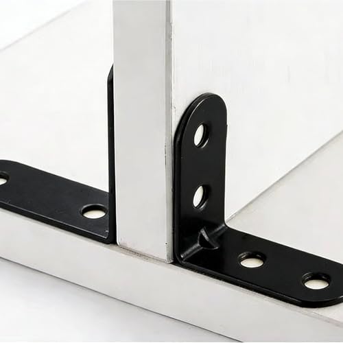 20PCS Stainless Steel L Right Angle Support Brackets 1.57x1.57 Inch Includes 80 Screws Heavy Duty Corner Braces for Shelves, Wood Furniture, Cabinets and Chairs - size: 40*40*46