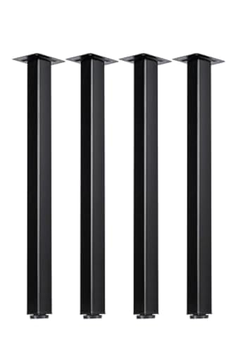 LCSDLHLSY Metal Table Legs 32Inch,Heavy Duty Square Desk Leg,Black Set of 4 - size: 32 Inch