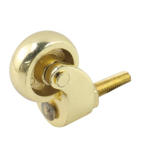 Caster Wheels 1" Small 360° Swivel Antique Gold Chair Wheel, 4 Pcs - style: Gold