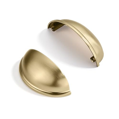 10 Pack 2-1/2" Drawer Pulls Champagne Bronze Cabinet Cup Pulls Kitchen Hardware Cabinet Handles Drawer Handles Knobs 2.5 inch Hole Center - color: Champagne Bronze, size: 2-1/2"(64mm) Hole Center