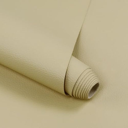 Marine Vinyl Fabric Waterproof Leather Material 55"×108" Beige - color: Beige, size: 108"×54"
