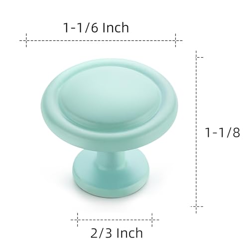 Ravinte Green Round Cabinet Knobs,Zinc Pulls,1-1/4 Inch,30 Pack - color: Green