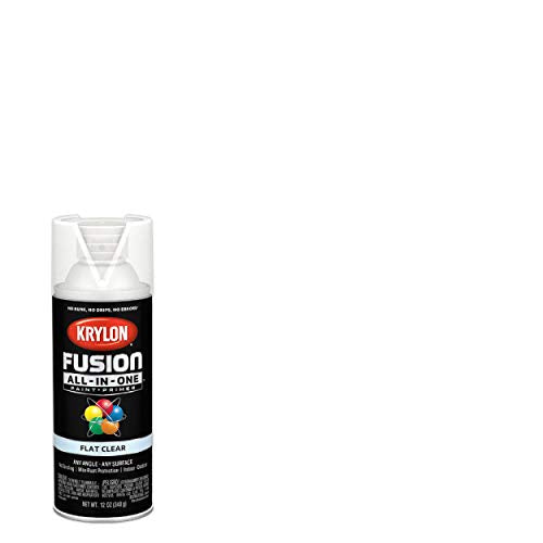 Krylon Fusion All-In-One 12 Oz. Flat Spray Paint, Clear - 1 Each - color: Clear, size: 12 Ounce (Pack of 1), style: Flat