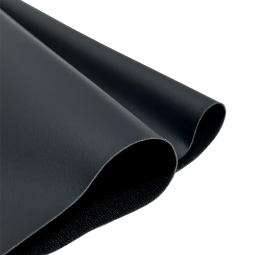 Faux Leather Fabric,54"x12" Thick Durable Synthetic Upholstery Leather Vinyl, Soft Smooth Waterproof, Durable,Replacement Renovate for Wallets, DIY Projects, Furniture,Car Seat 1 Foot - color: Black, size: 1 foot (54" x 12")