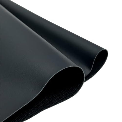 Faux Leather Fabric,54"x180" Thick Durable Synthetic Upholstery Leather Vinyl, Soft Smooth Waterproof, Durable,Replacement Renovate for Wallets, DIY Projects, Furniture, Car Seats 5 Yards-Black - color: Black, size: 5 Yards (54" x 180")