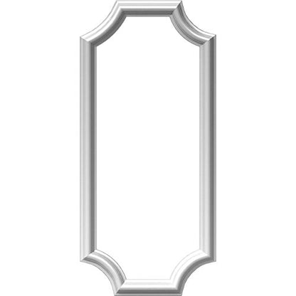 Ekena Millwork PNL12X28AS-02 12"W x 28"H x 1/2"P Ashford Molded Scalloped Wainscot Wall Panel - size: 12-in. W x 28-in. H