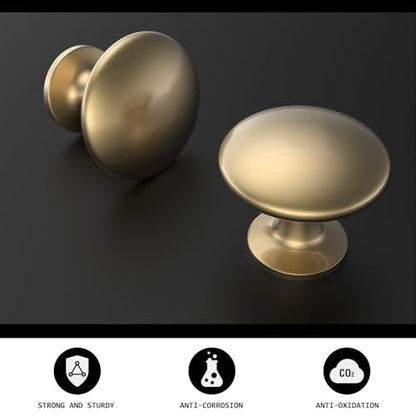 homdiy 30 Pack Champagne Bronze Round Solid Zinc Alloy Cabinet Knobs - color: Champagne Bronze