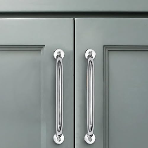10 Pack 3-1/2 inch Hole Center Polished Chrome Cabinet Pulls - Heavy Duty Solid Drawer Hardware Handles Kitchen Vanity Bathroom Handles - color: Polished Chrome, size: 3-1/2"(89mm) Hole Center