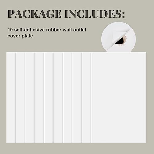 Frienda 10 Pcs Self Adhesive Rubber Wall Outlet Cover