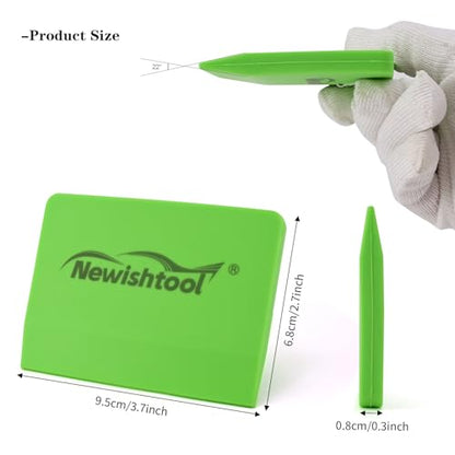 NEWISHTOOL Soft Silicone Small Squeegee for Vinyl, 2 PCS Rubber PPF Tool - color: Green