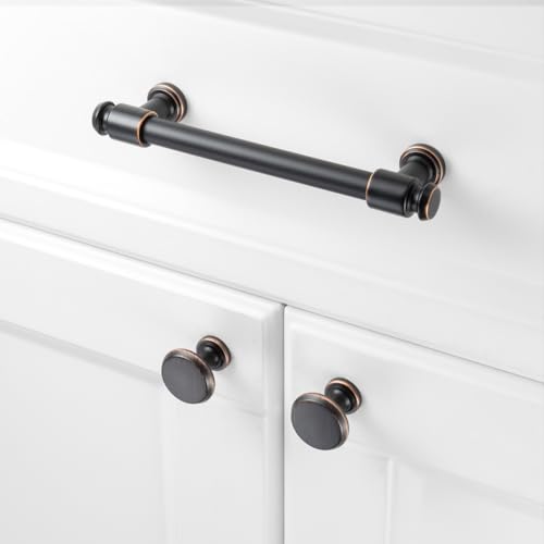 KOOFIZO 10 Pack 5 in Oil Rubbed Bronze Cabinet Pulls, Drawer Handles P11 - color: Oil Rubbed Bronze, size: 5" CC