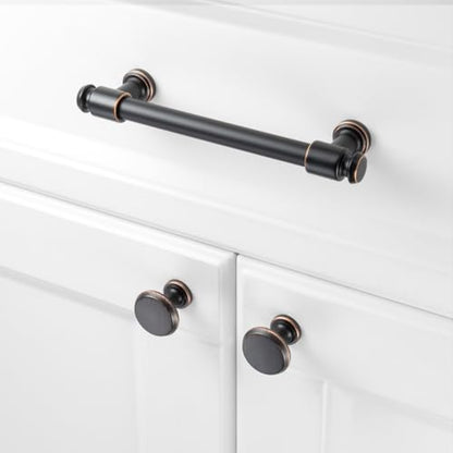 KOOFIZO 10 Pack 5 in Oil Rubbed Bronze Cabinet Pulls, Drawer Handles P11 - color: Oil Rubbed Bronze, size: 5" CC