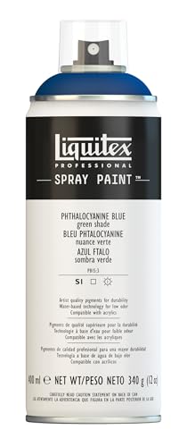Liquitex Professional Spray Paint, 12-oz (400ml), Phthalo Blue (Green) - color: Phthalo Blue (Green Shade), size: 12 Ounce (Pack of 1)