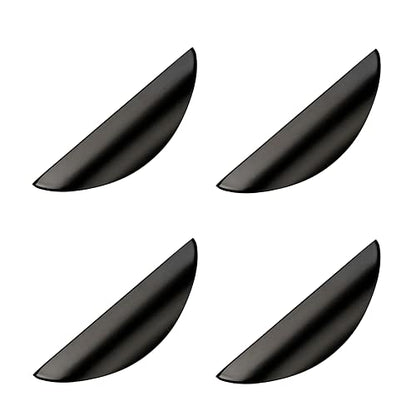 Primst 4 Pack Cabinet Handles, Half Moon Cabinets Cupboard Hanldes Matte Black Drawer Pulls, Kitchen Cabinet Pulls Cabinet Hardware Drawer Handles 3-3/4in Hole Center - color: Black, size: L-4PCS