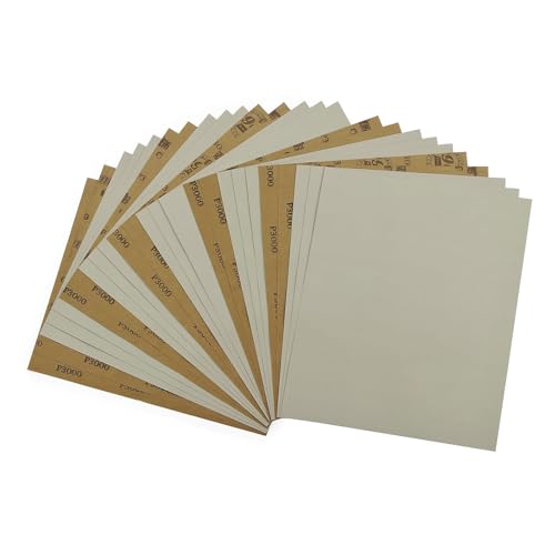 25 PCS 3000 Grit Wet Dry Sandpaper, 9x11 Inch Silicon Carbide Sheets - style: Grit 3000