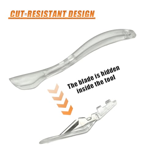 3PCS Car Wrapping Paper Cutter with 10 Replaceable Blades (White) - color: White