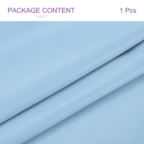 DMiotech 1 Pack 14 Inch x 53 Inch Faux Leather Sheet Furniture Cover Napa Skin Light Blue PU Leather Roll for Handmade DIY Craft Projects - color: Light Blue