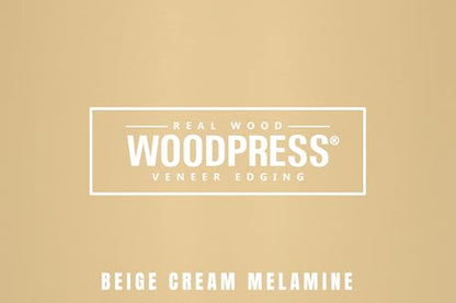 2" Beige Cream Pre-Glued Melamine Edge Banding, 25 ft - size: Width: 2"