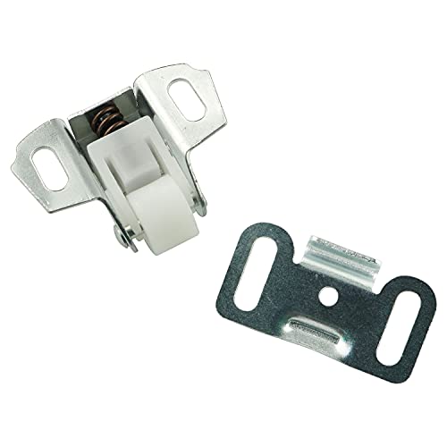 RLECS Single Roller Catch 4Sets Single Roller Suction Buckle with Screws for Overlay Cabinet Door
