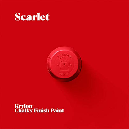 Krylon K04115000 Chalky Finish Spray Paint, Scarlet, 12 Ounce - color: Scarlet, size: 12 Ounce (Pack of 1)