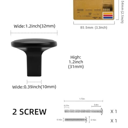 10 Pack Matte Black Kitchen Cabinet Knobs - color: Matte Black, size: Knob