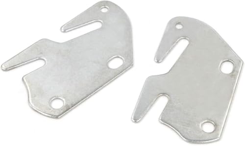 Bitray Wood Bed Plates Rail Hook Plates for Bed Frame Bracket Replacement - style: 8pcs