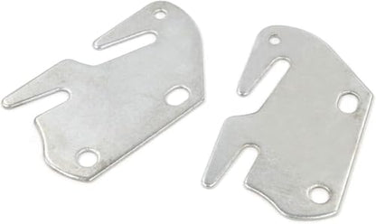 Bitray Wood Bed Plates Rail Hook Plates for Bed Frame Bracket Replacement - style: 8pcs